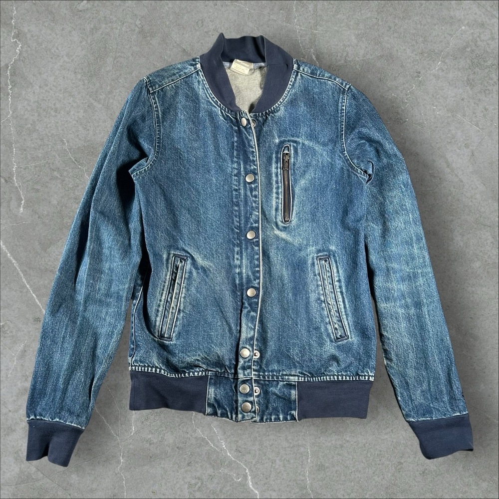 Nike Blue Denim Bomber Jacket